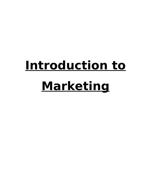 Introduction to Marketing Assignment - Costa Coffee_1