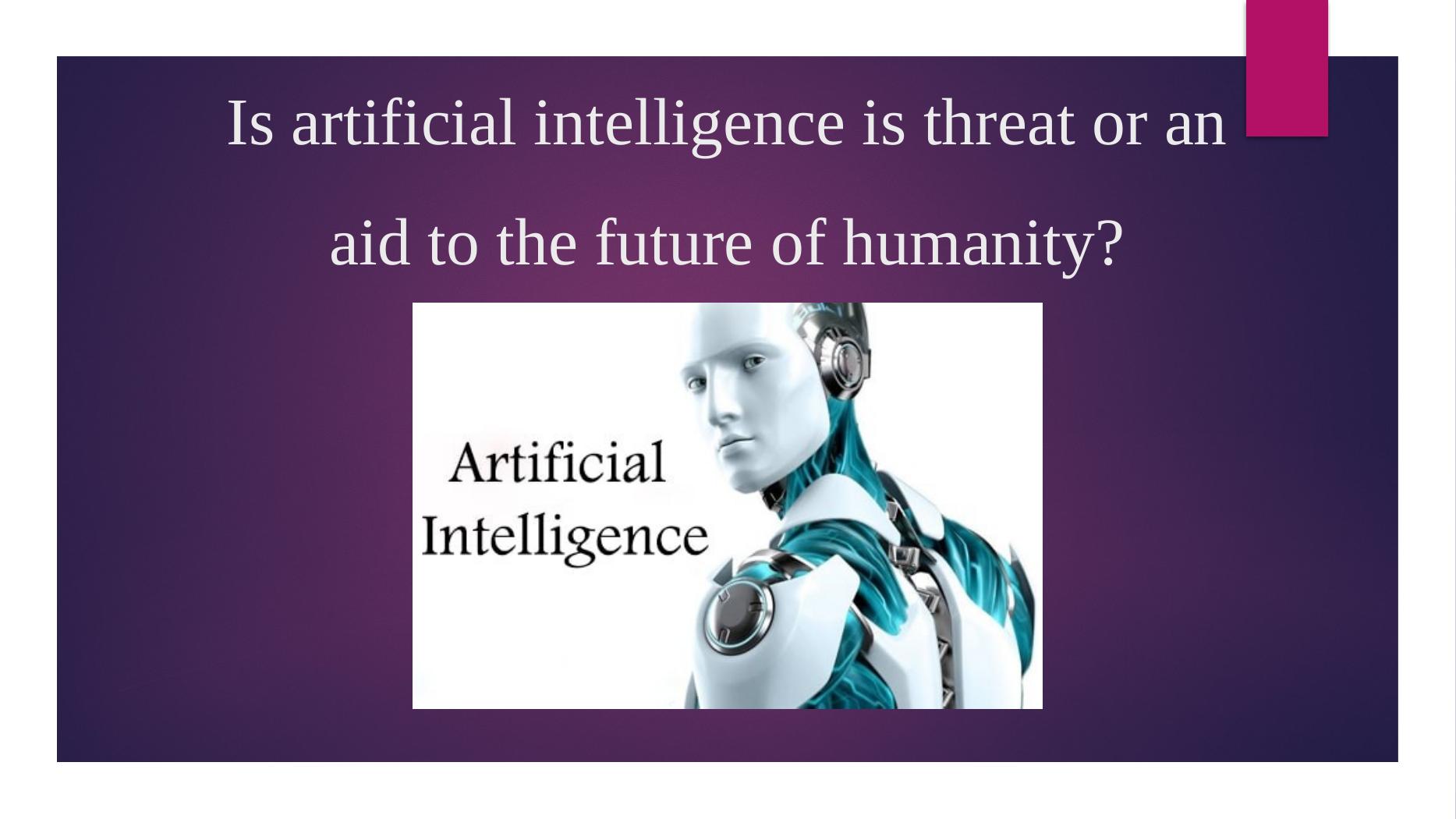 speech on artificial intelligence a threat to humanity