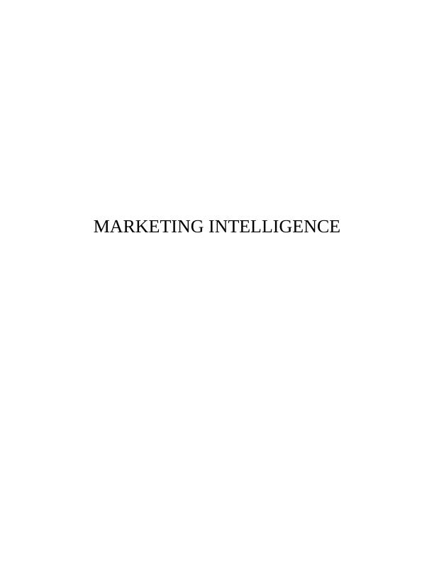 Unit 17 Marketing Intelligence Assignment Sainsbury_1