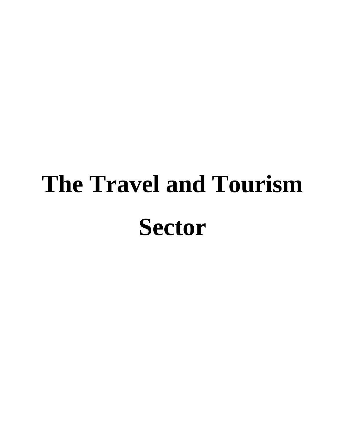 (solved) The Travel and Tourism Sector Assignment_1