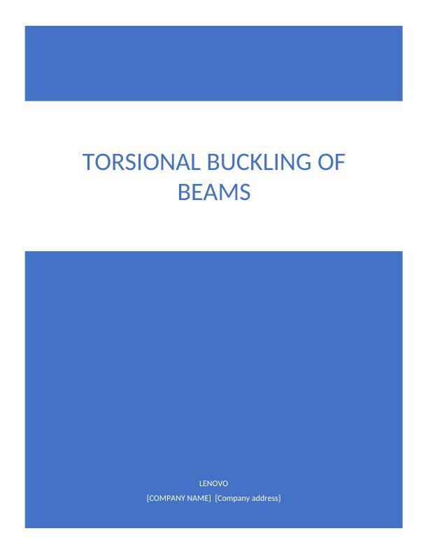 Experimental Analysis of Lateral Torsional Buckling of Beams with Selected Cross-Section Types_1