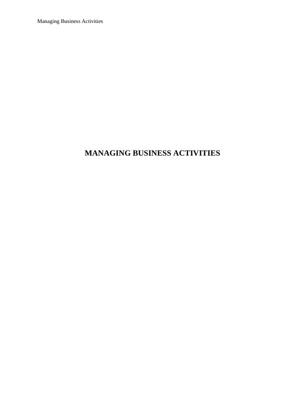 Managing Business Activities Assignment - IKEA_1