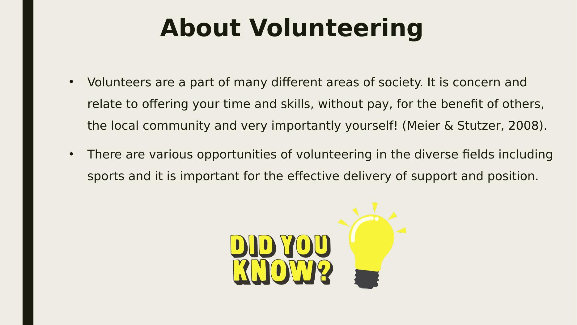 Human Resource Management in Sport and Recreation Impact of Volunteering