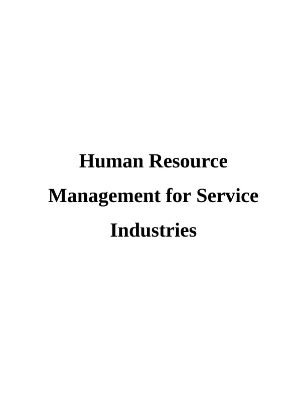Report on Role of Trainee Human Resource Manager by Hotel Hilton_1