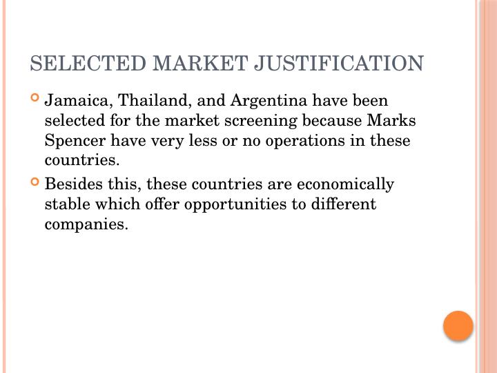 Market Expansion Plan for Marks & Spencer: Analysis of Jamaica, Thailand, and Argentina_5