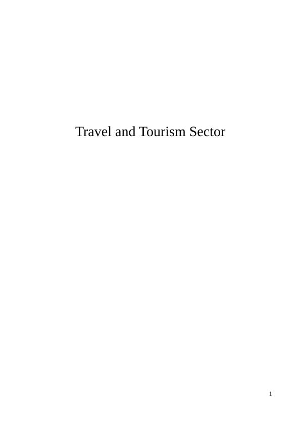 Research Study On Travel & Tourism Sector Contribution In Development_1