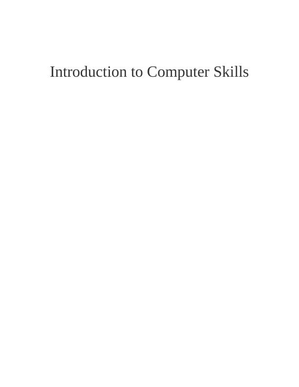 Assignment: introduction to Computer Skill_1