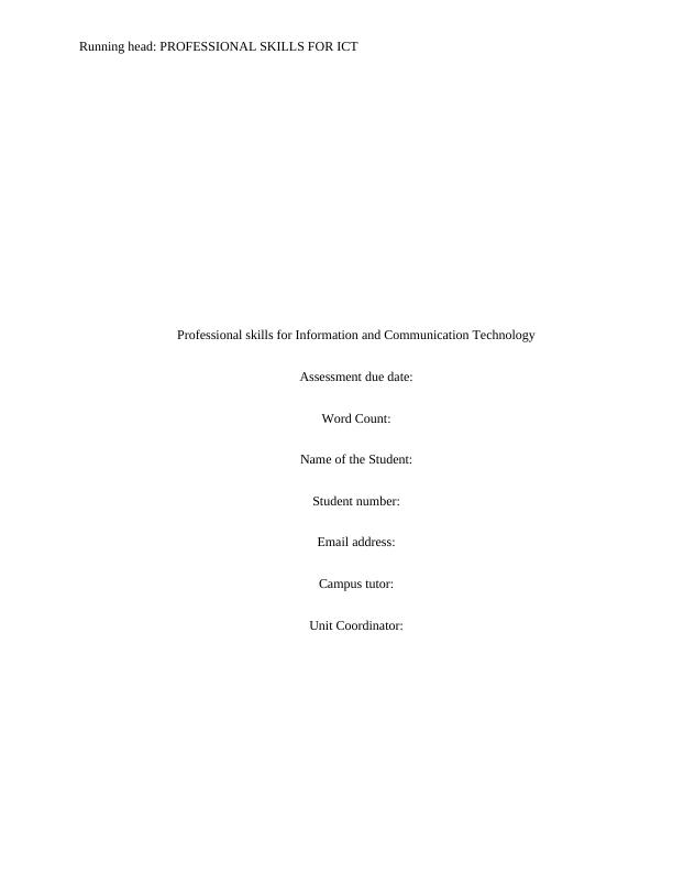 Professional Skills for Information and Communication Technology - Doc_1