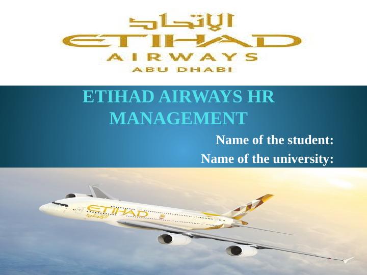 Etihad Airways HR Management_1