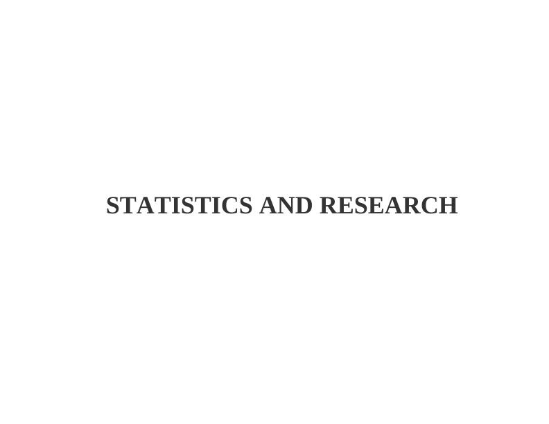 Statistics Assignment | Research Assignment_1