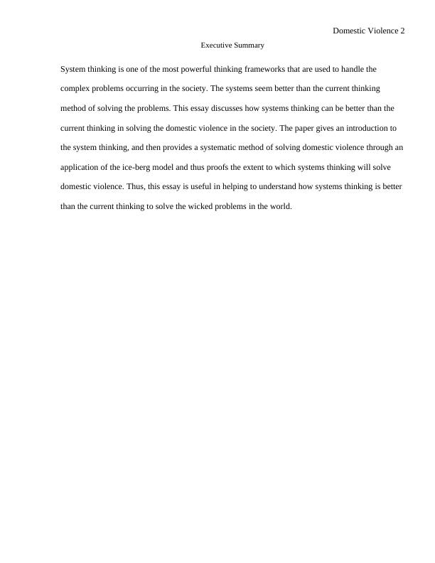 BEHS 453 - Domestic Violence In Society Essay_2