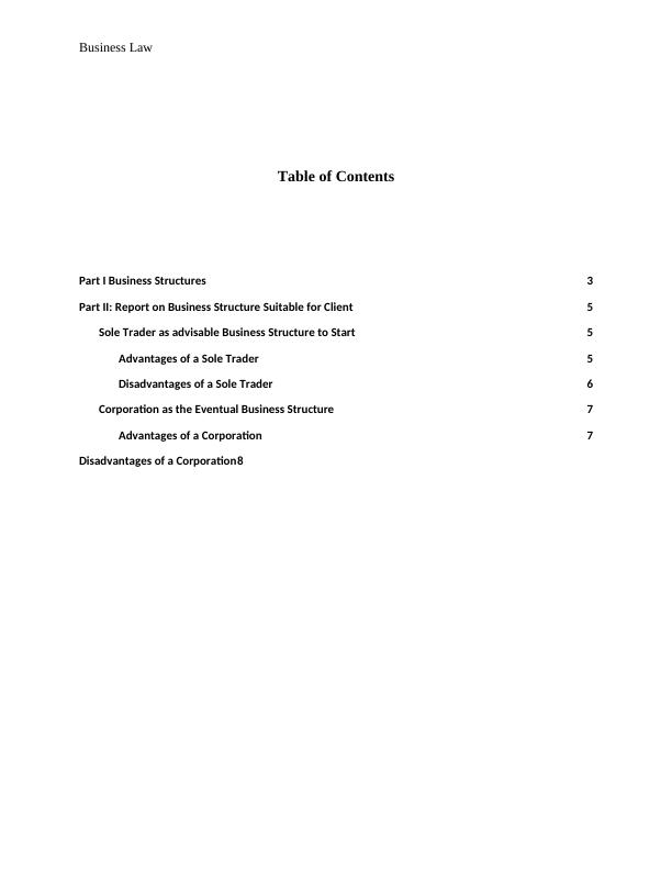 Business Law Report (Case Analysis)