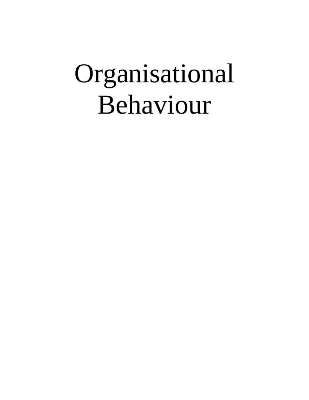 Organisational Behaviour of  TESCO Plc_1