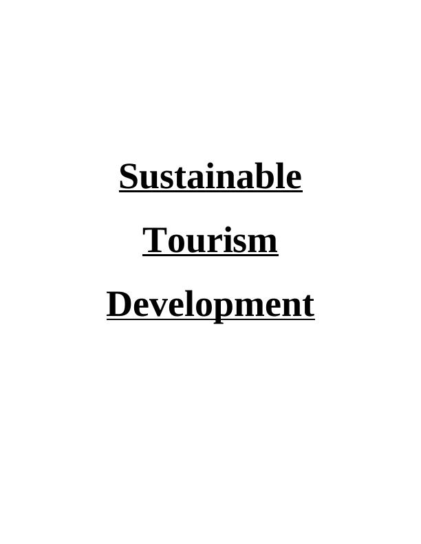 Sustainable Tourism Development Sample Assignment (Doc)_1