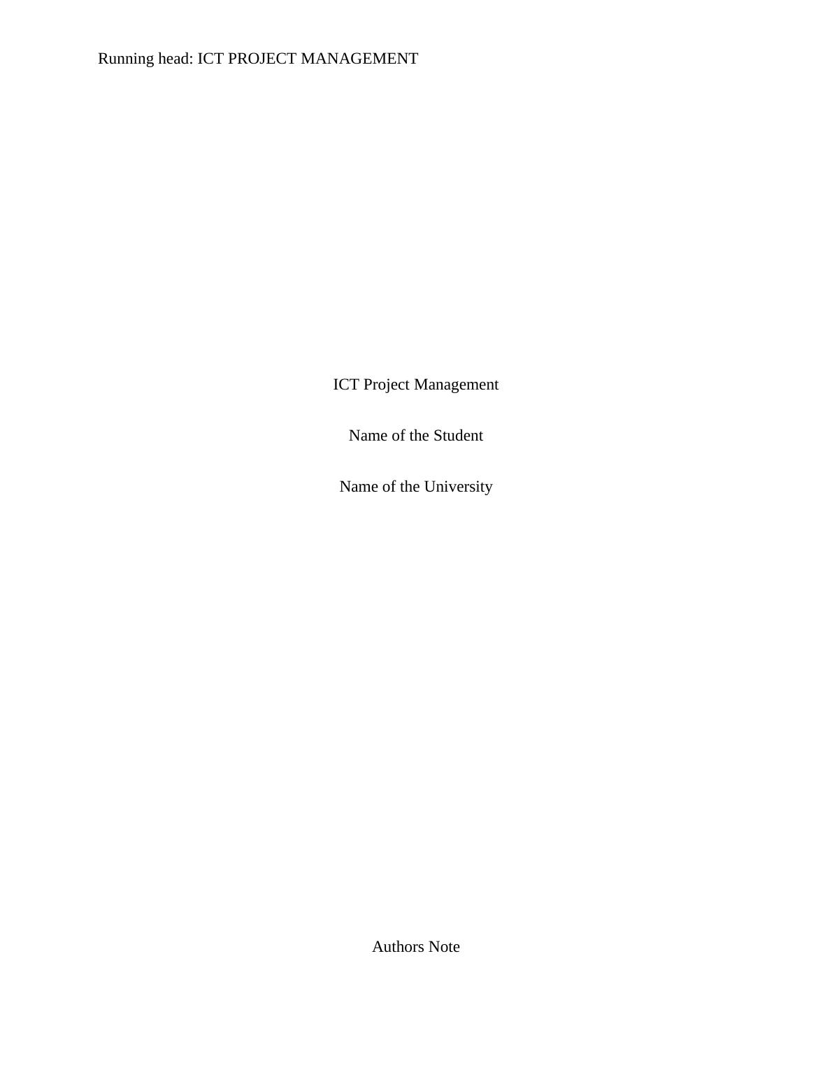 ICT Project Management - Doc_1