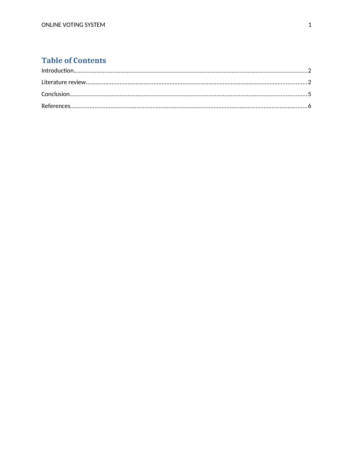 online voting system literature review