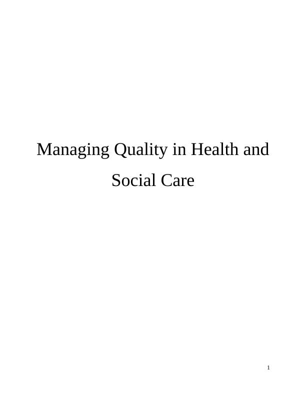(PDF) Managing Quality in Health and Social Care : Assignment_1
