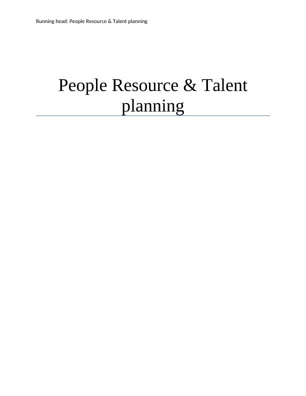 Assignment on Resource and Talent Planning_1