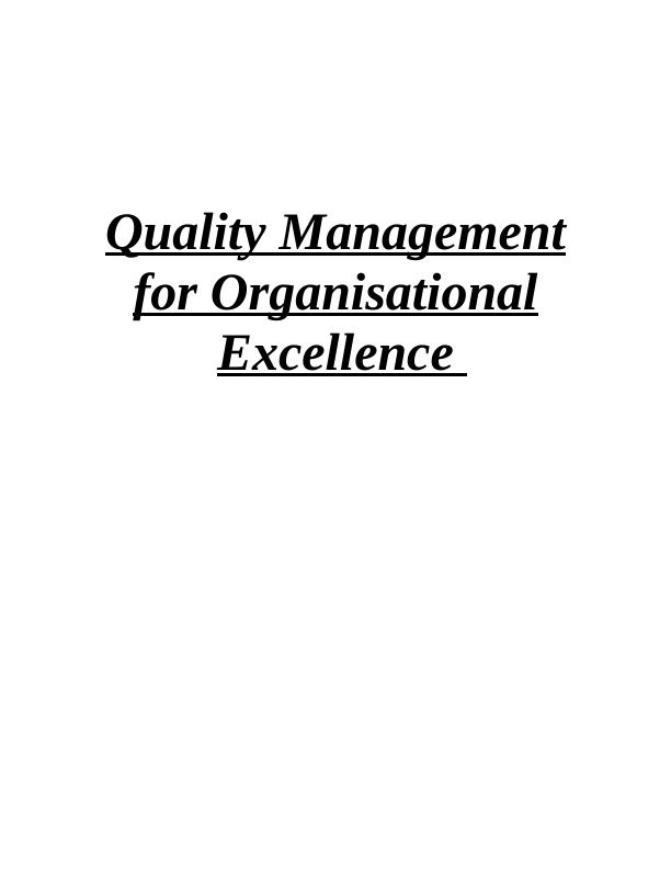 Quality Management for Organisational Excellence_1