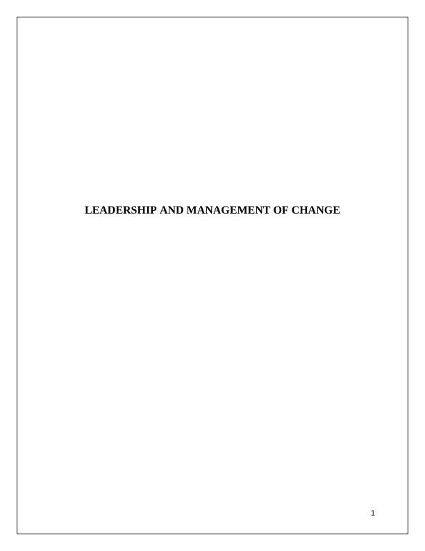 Utilisation of Effective Leadership and Management Skills_1