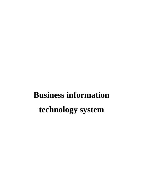 Business Information Technology System Assignment_1