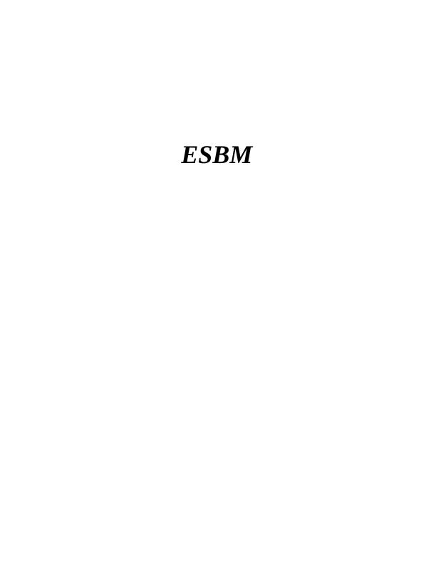 entrepreneurship & small business management (esbm) - Assignment_1