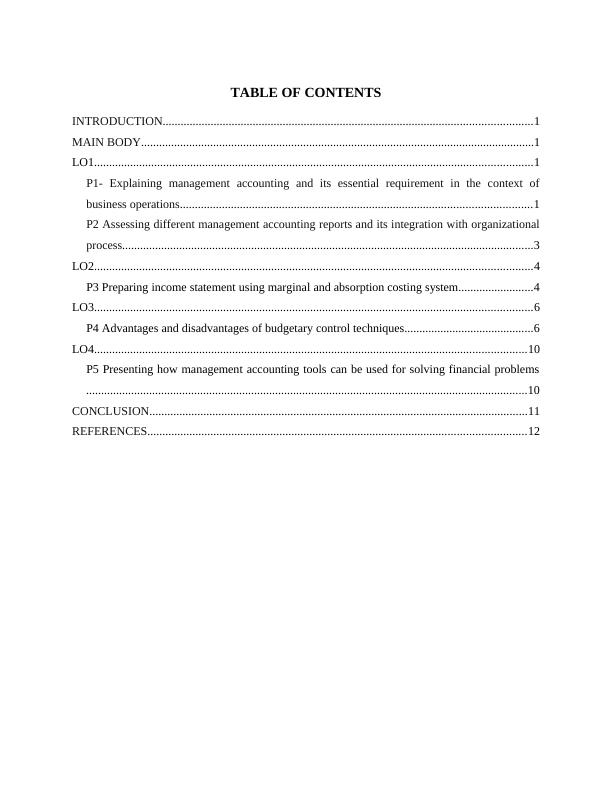 Management Accounting Assignment: ABC LTD_2