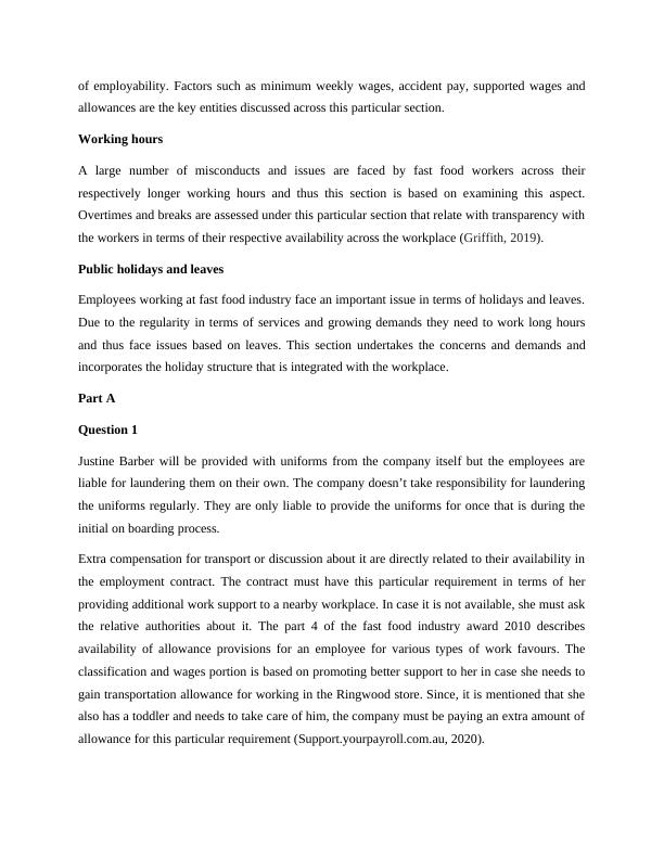 Assessment. Fast food industry award 2010 review. The f