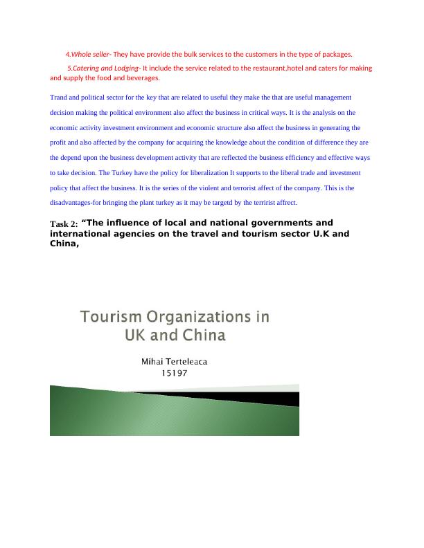 Political Situation Effects On Travel & Tourism Industry | Assignment_5