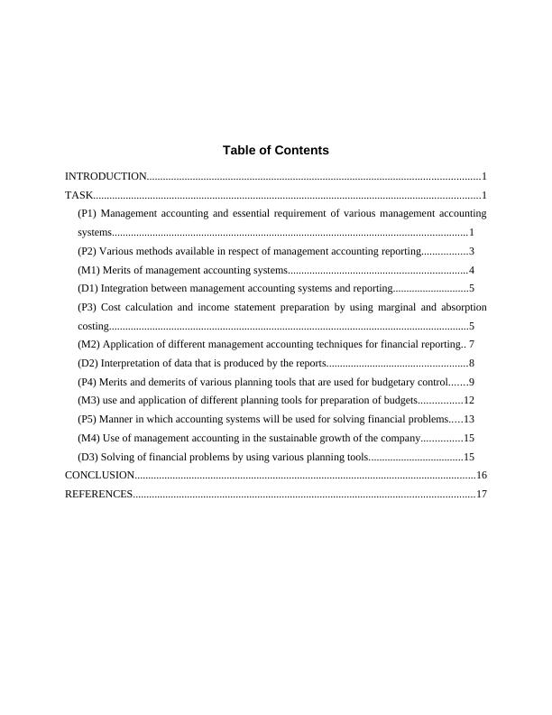 Management Accounting Applications - Report_2