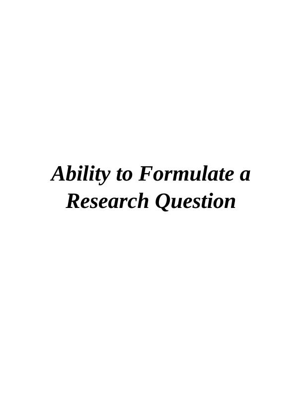Ability to Formulate a Research Question_1