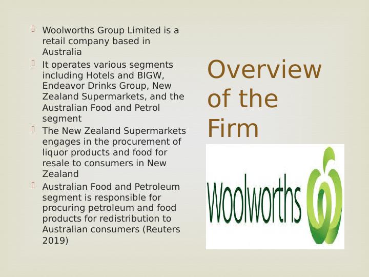 woolworths group case study