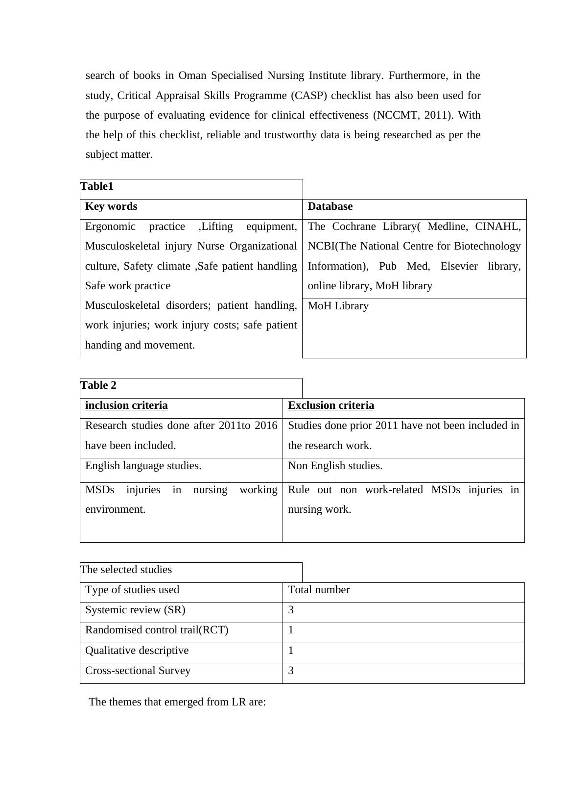 Safe Patient Handling and Mobility Program (SPHM) Report