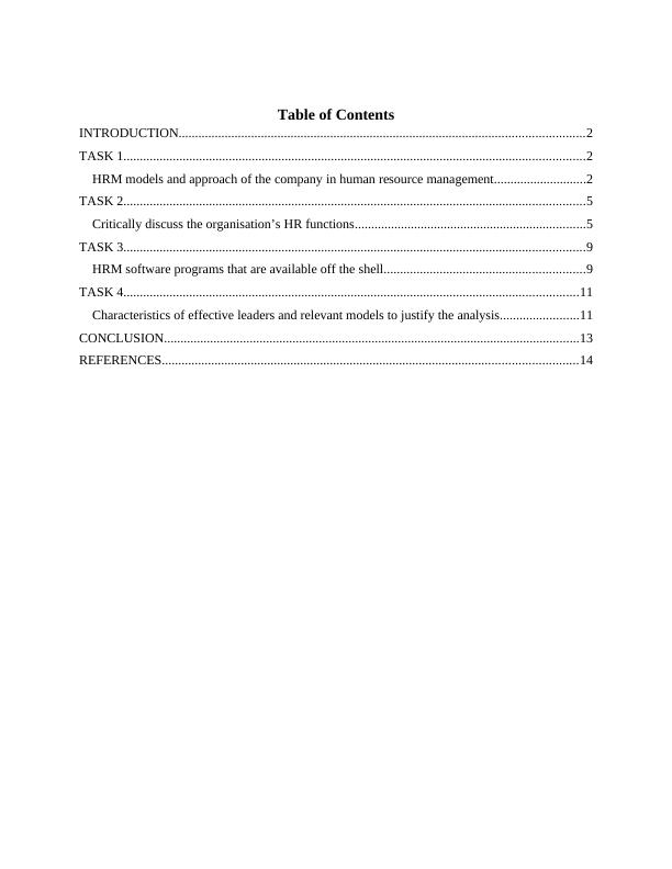 Human Capital Management and Leadership - Sample Assignment_2