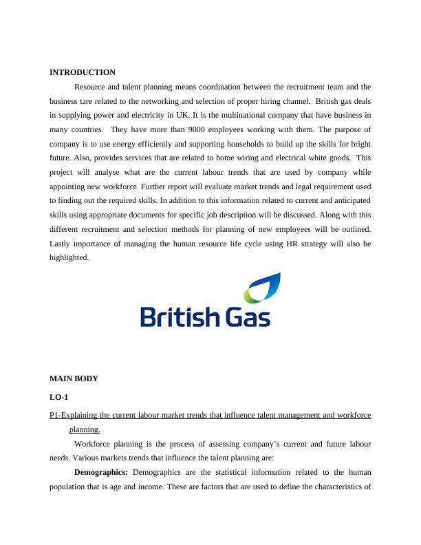 Resource and Talent Planning in British Gas_3