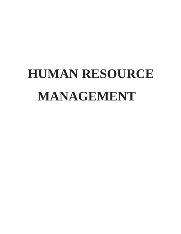 Personnel Management & Human Resource Management | Assignment_1