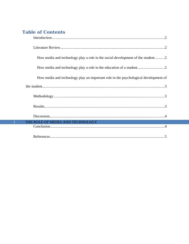 role of media research paper