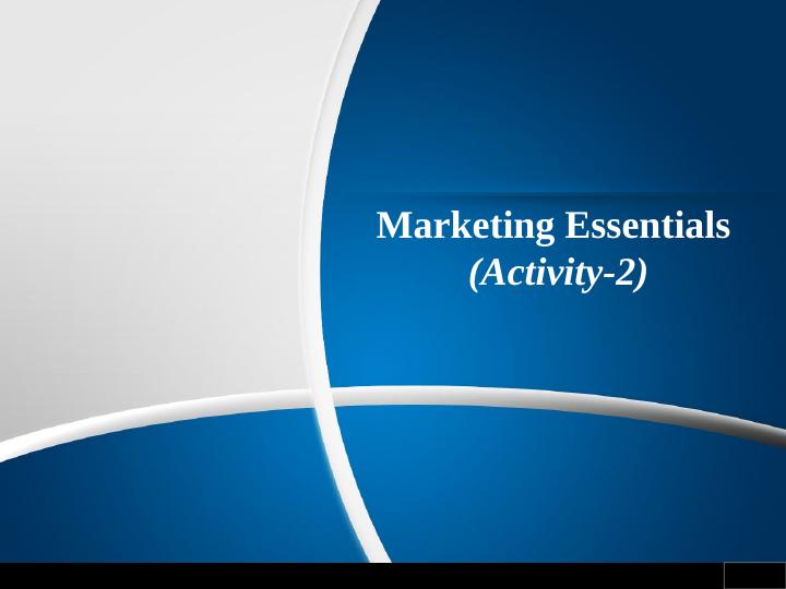 Marketing Essentials (Activity-2)_1