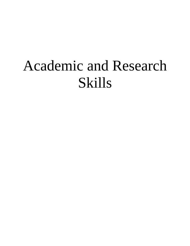 Academic and Research Skills Assignment  (Solution)_1
