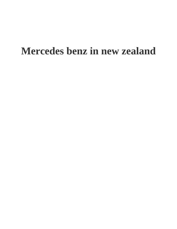 Mercedes Benz PESTLE Analysis_1