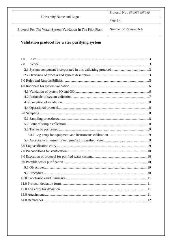 Water System Validation PDF