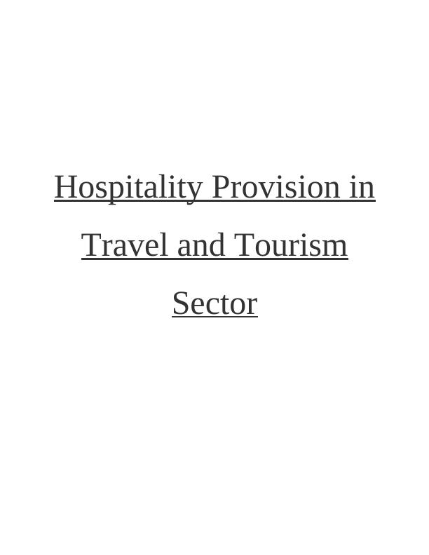 The role of hospitality provision in travel and tourism sector_1