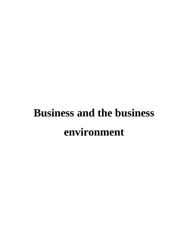 Business and the Business Environment Tesco_1