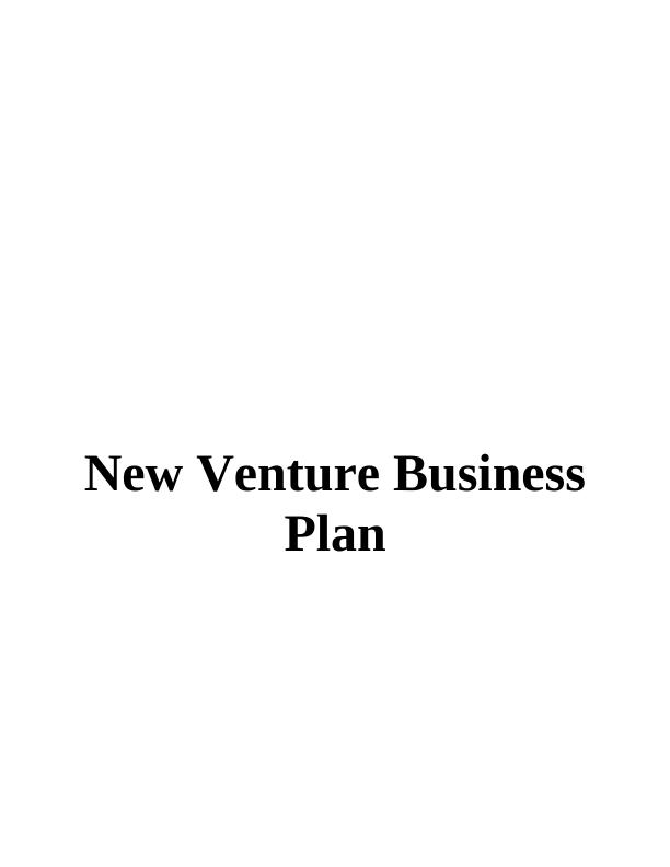 new venture business plan