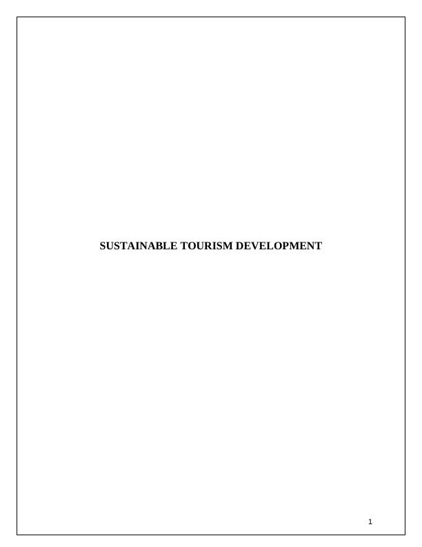 (doc) Essay on Sustainable Tourism Development_1