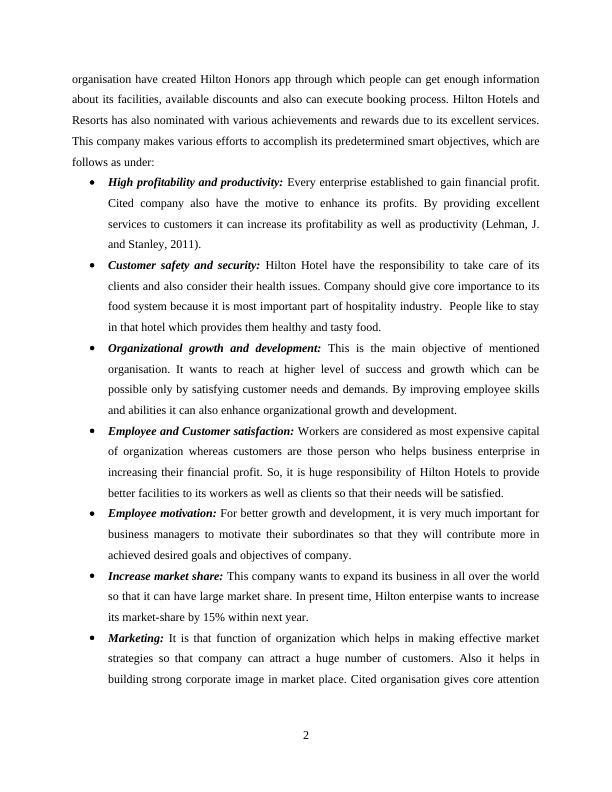 Project Report on Business Environmental Factors : Hilton Hotels_4