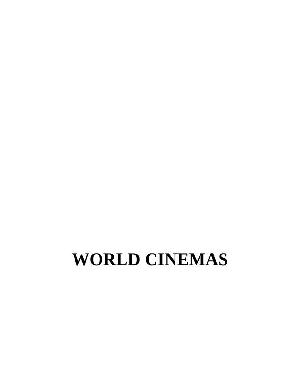 Marketing Strategy Assignment - World Cinemas_1