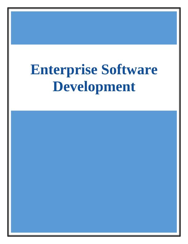 Enterprise Software Development Assignment_1
