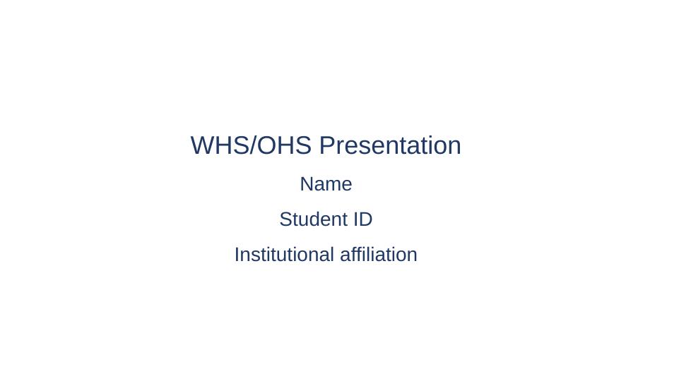 BSBWHS303 Participate in WHS hazard identification_1