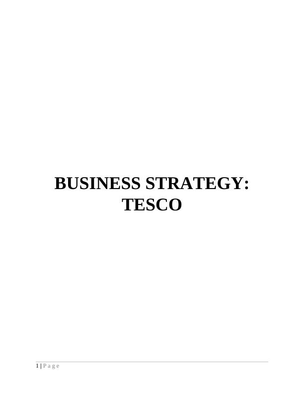 Business Strategy Tesco Assignment_1